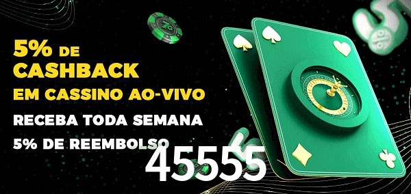 Promoções do cassino ao Vivo 45555
